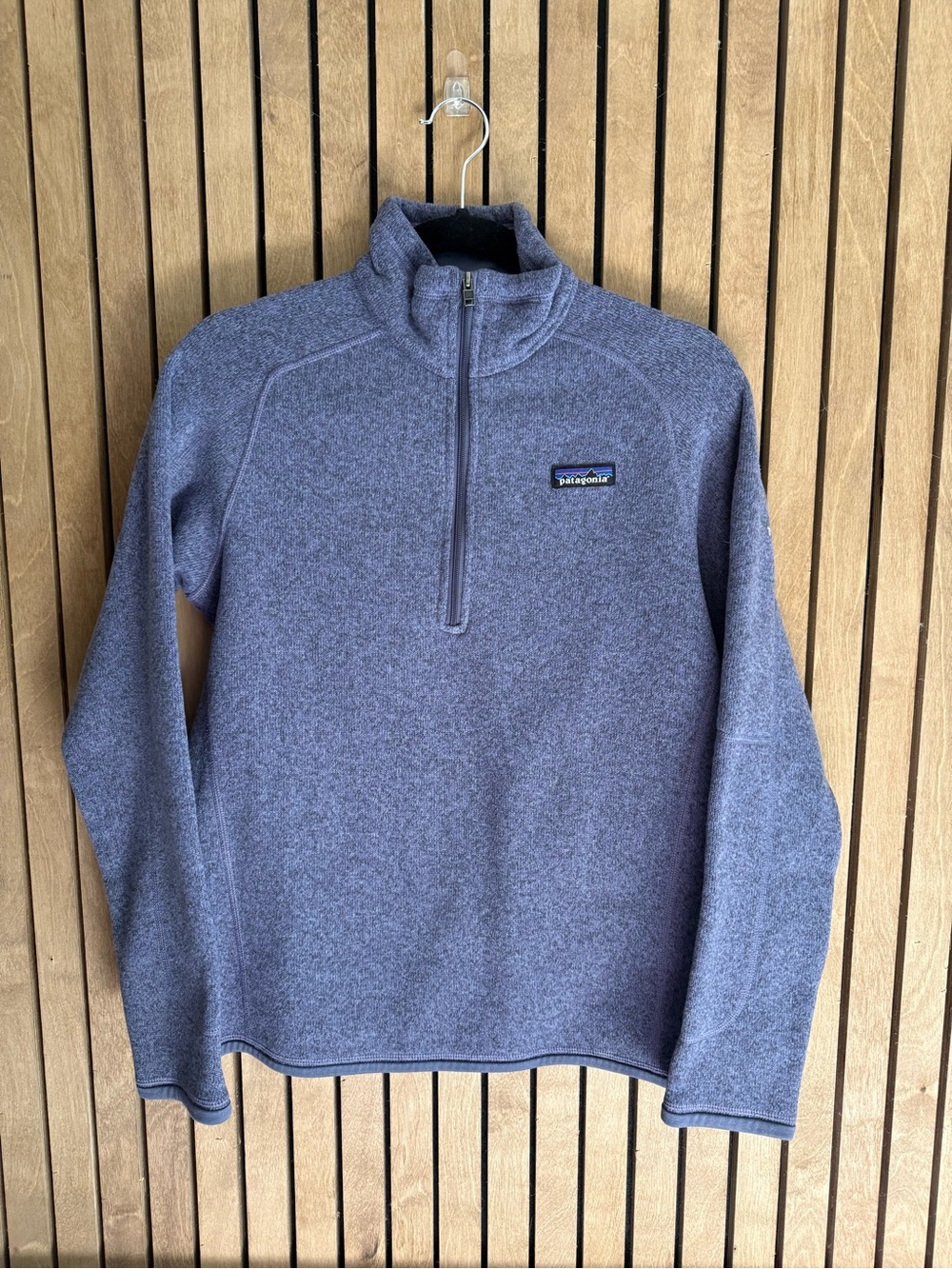 Patagonia Heathered Blue Quarter-Zip Fleece Pullover